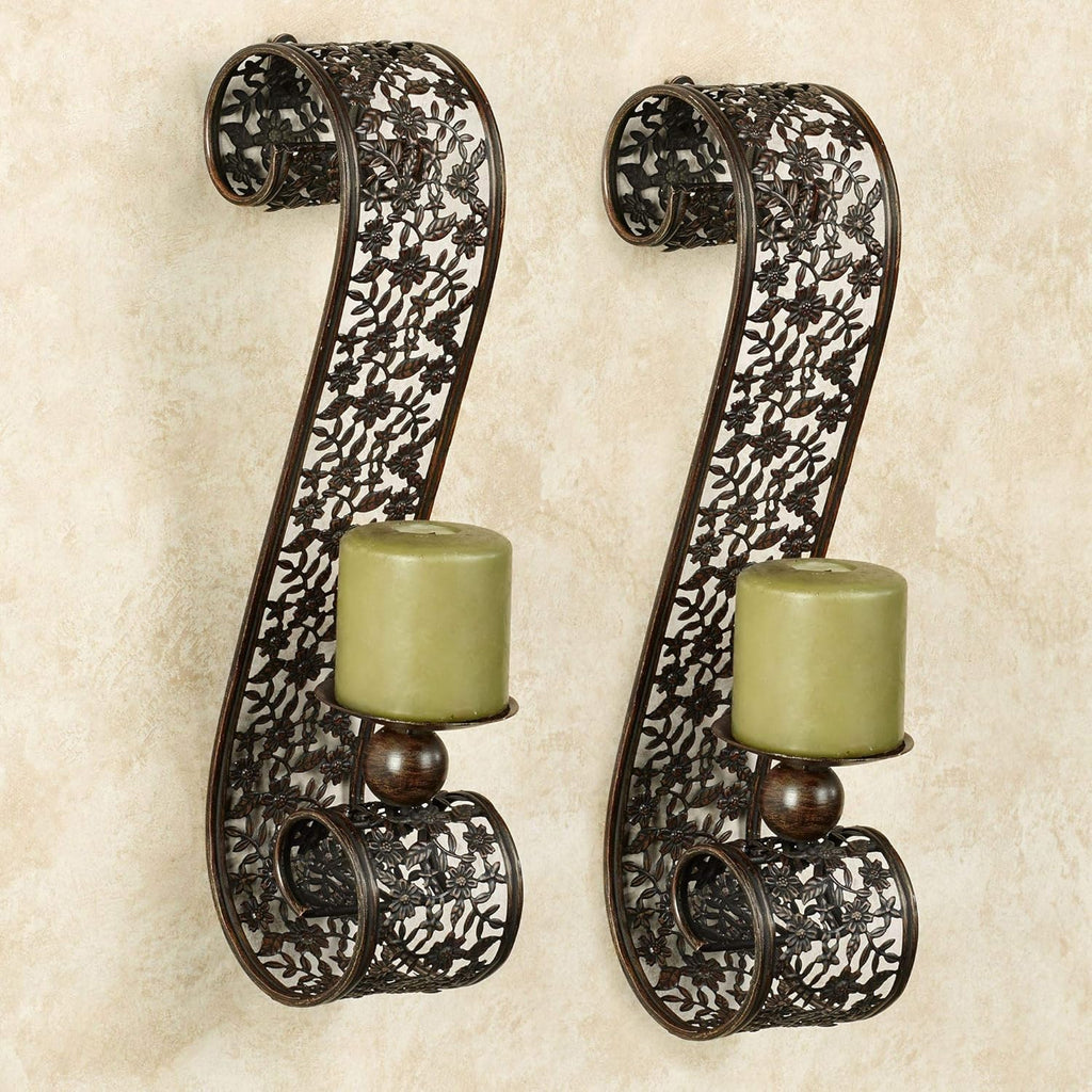 Ivory Beige Metal Wall Sconce Pair, Set of Two, 16 Inches High Z55813