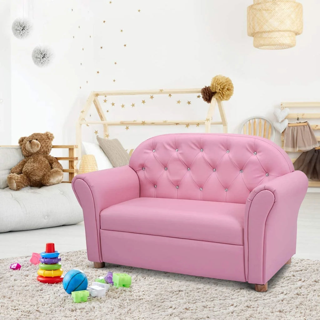 Pink 2 Seat Kids Sofa Bed L4471