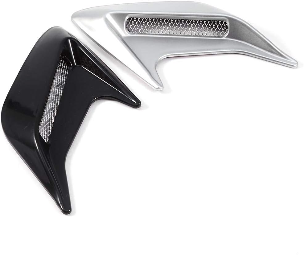 Silver Pack of 2 Car Hood Air Flow Vent Cover W839