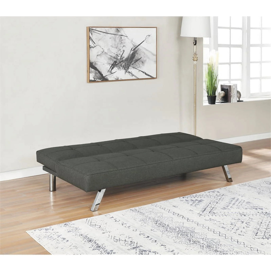 Modern Fabric Upholstered Tufted Sofa Bed in Gray P125282