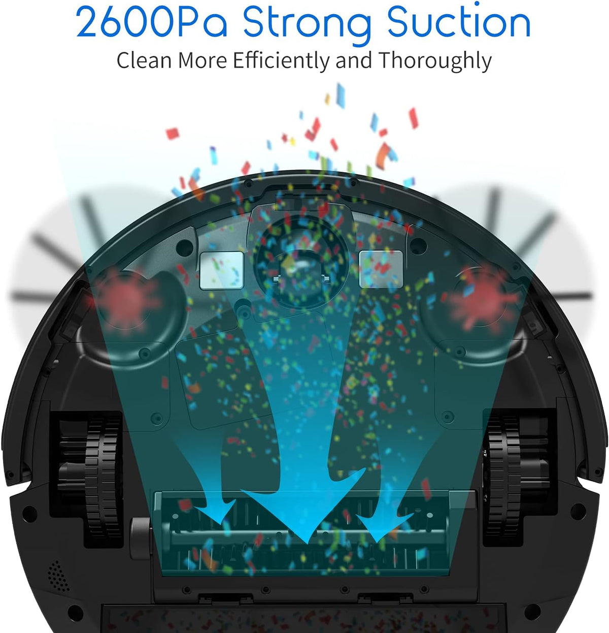 Robot Vacuum Cleaner, 2600Pa Suction, WiFi Connected, Self Charging R130694