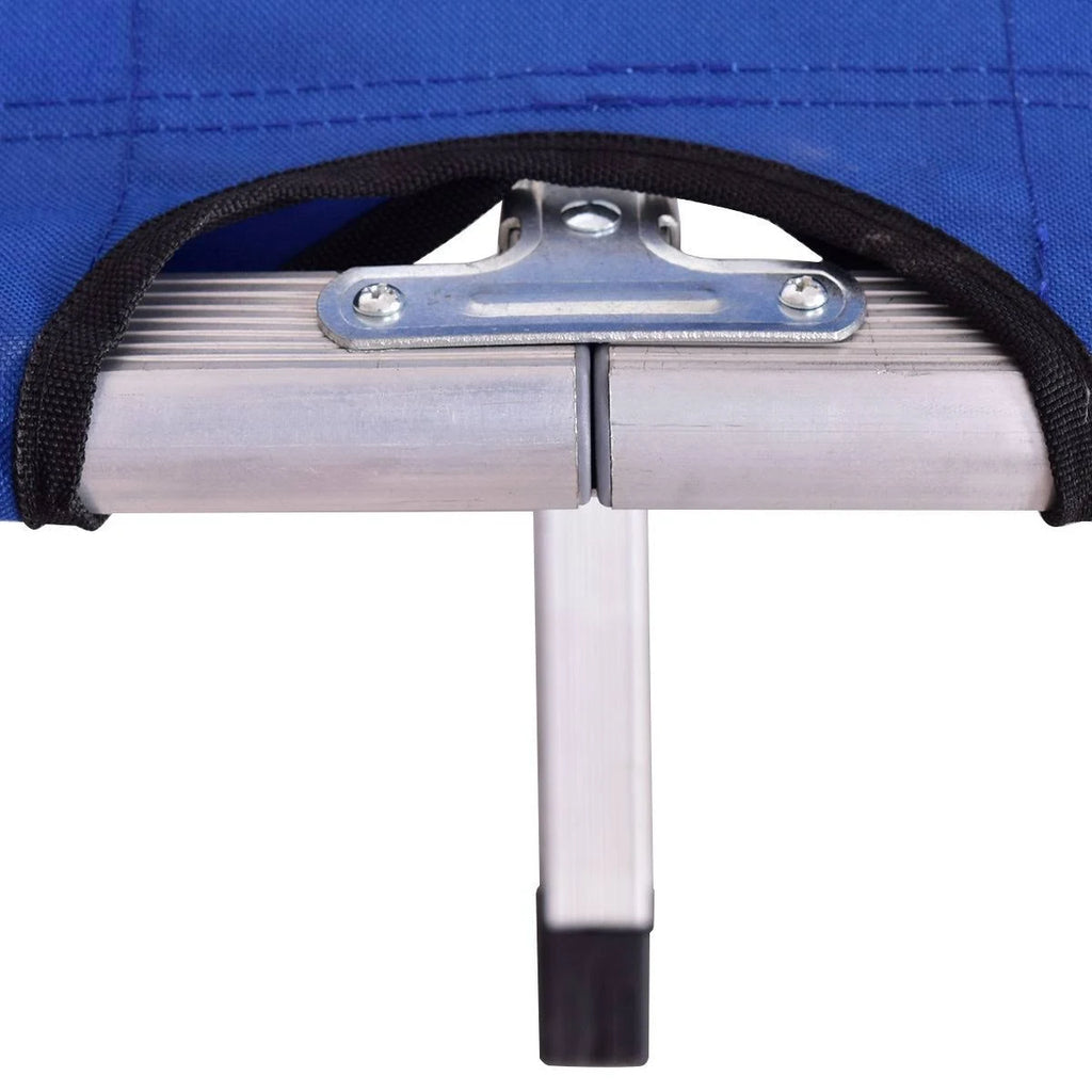 Blue Military Folding Camping Cot W33015