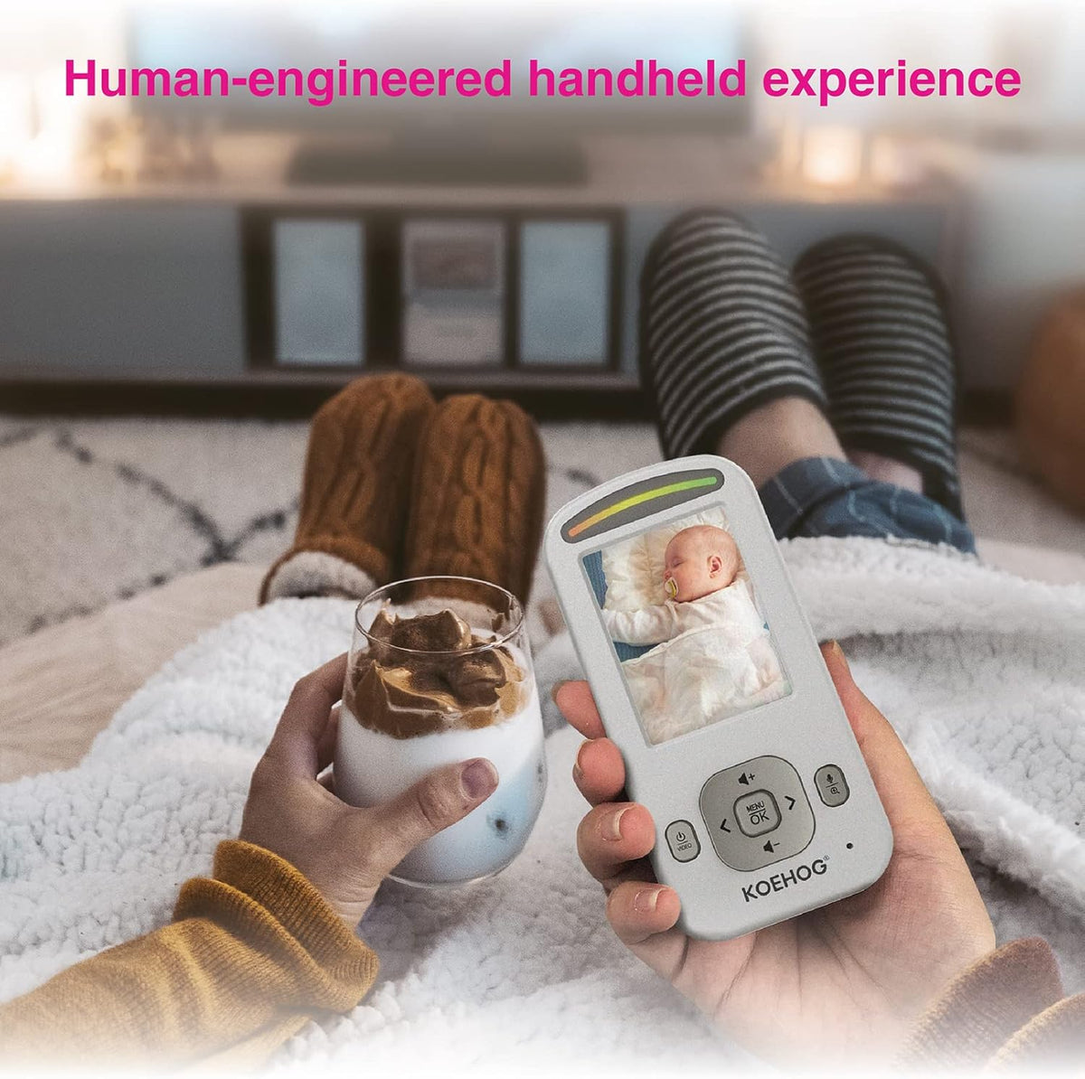 Video Baby Monitor with 2 Digital Cameras 1,000ft Range 2-Way Talk Temperature Display Day/Night Vision P3914