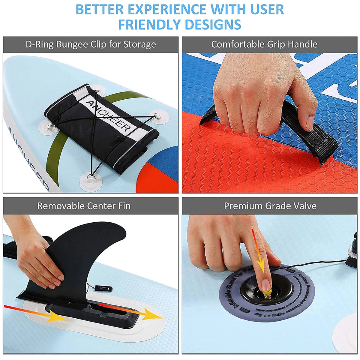 Red Inflatable Stand Up Paddle Board with Bag G5407