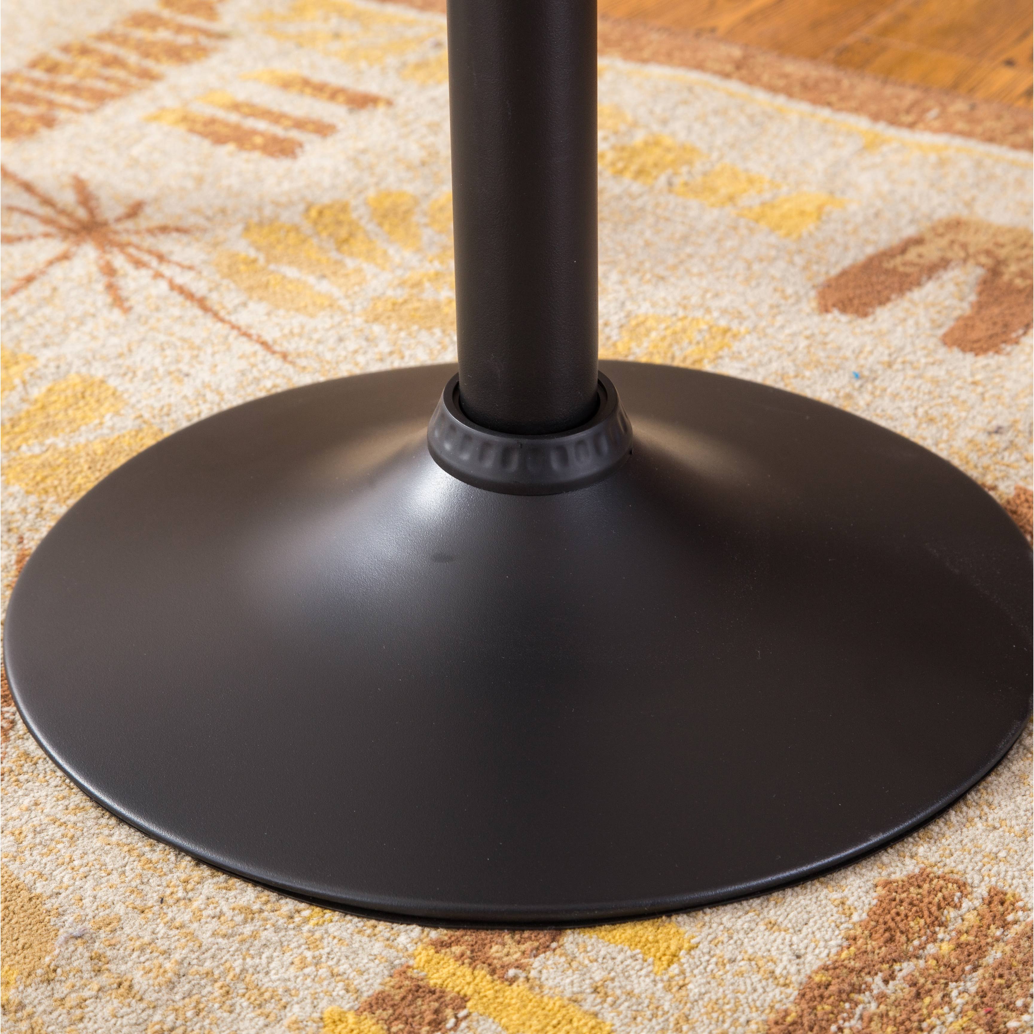 Black Round Adjustable Height Metal Bar Table W263