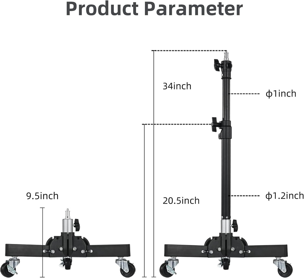 2 Pack Heavy Duty Aluminum Alloy Photography Light Stands Kit I88920