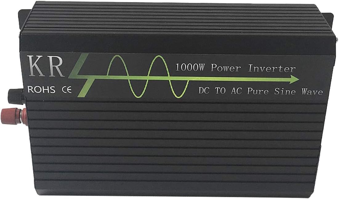 1000W Pure Sine Wave Power Inverter 24V DC to 120V AC 60HZ with USB LCD Display Y749749