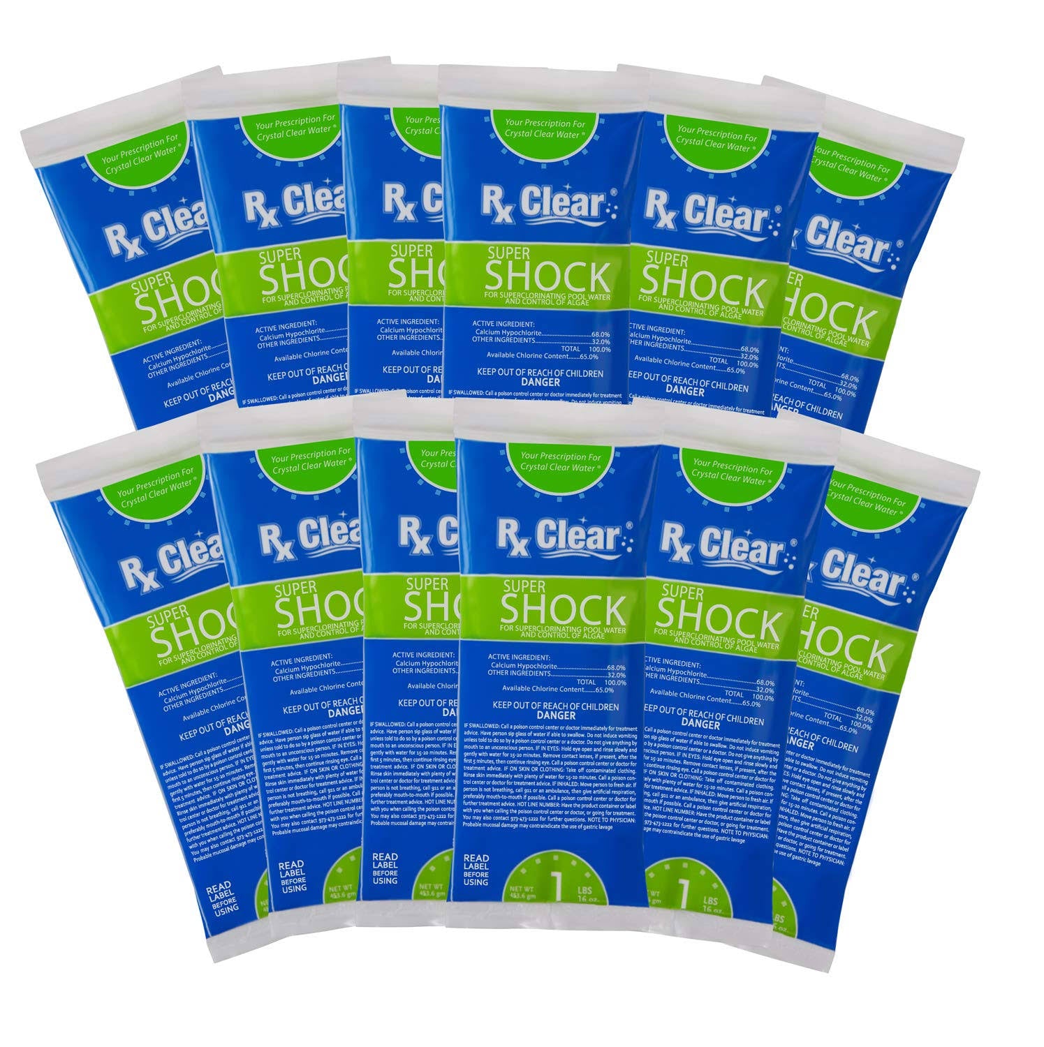 24 x 1 lb Bags Swimming Pool Shock C544