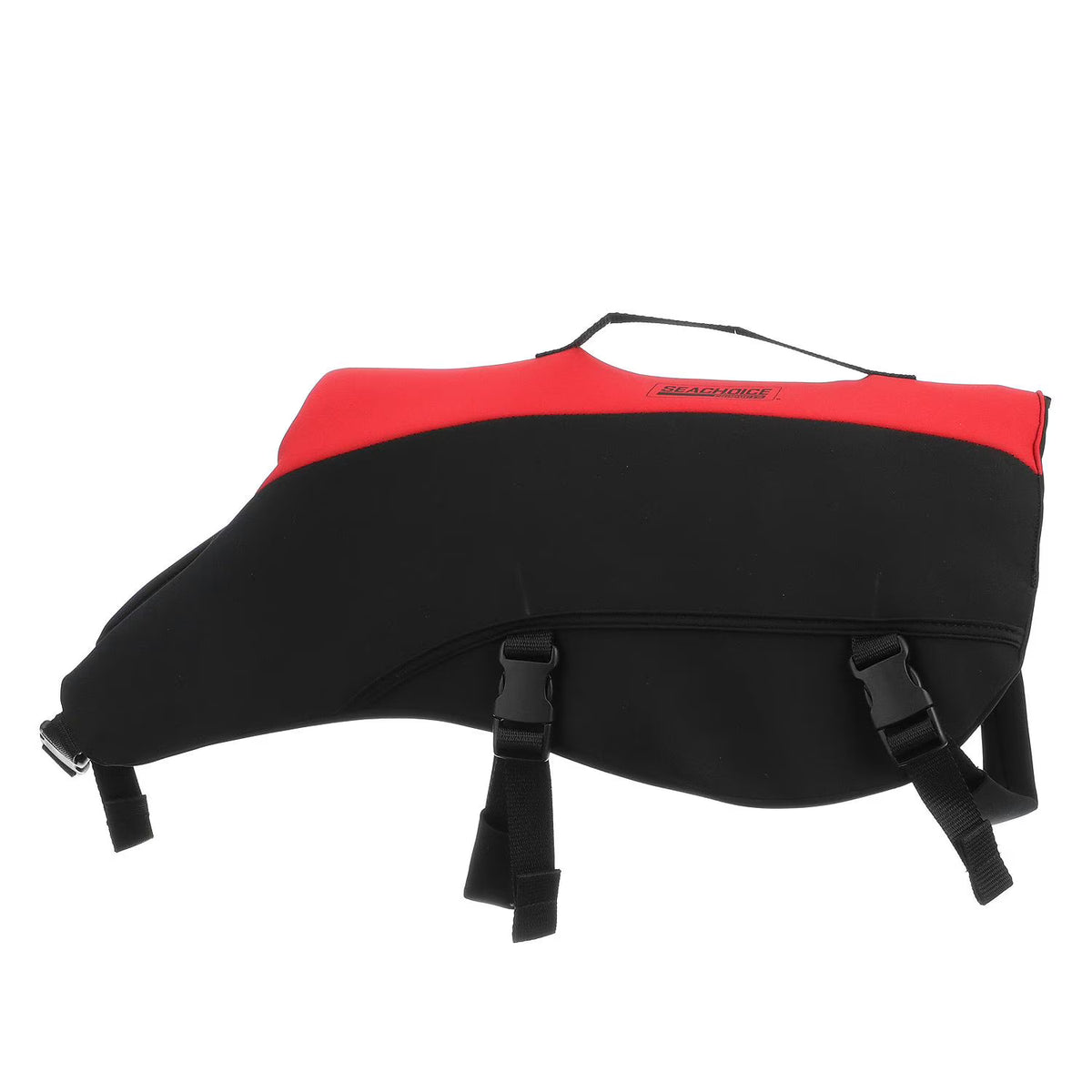 Red and Black Large Dog Life Jacket with Grab Handle O2556