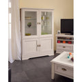 White Glass Door Storage Cabinet L583