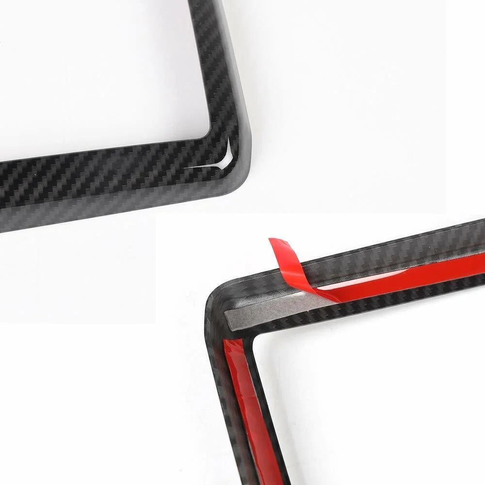 Carbon Fiber Roof Reading Light Frame Decor Cover Trim N16451