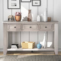 White 3 Drawer Console Table with Shelf Q987
