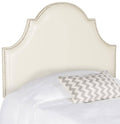 White Leather Twin Headboard U23412