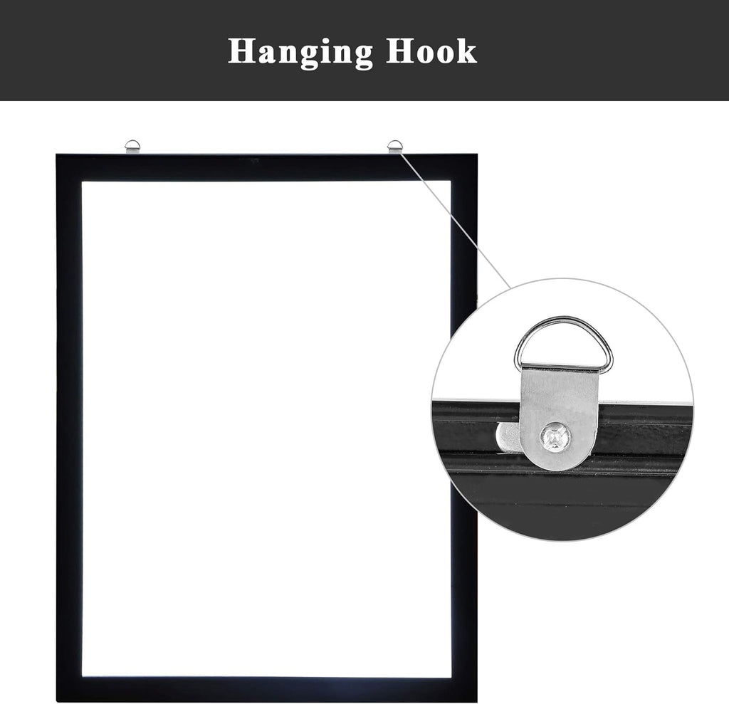 27" x 40" LED Light Box Frame in Black Aluminum Profile P642