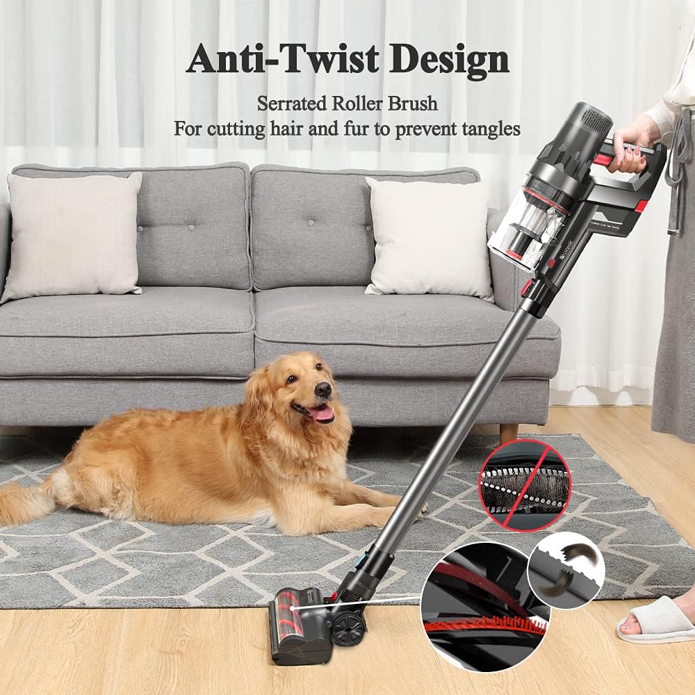 Cordless Stick Vacuum with Removable Battery, Gray O19654