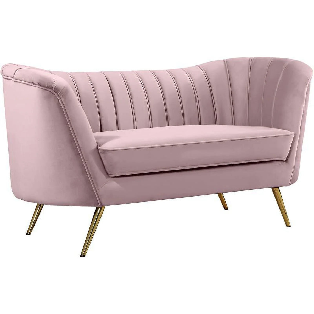 3-Piece Set with Accent Chair Loveseat and Sofa in Pink and Gold S131