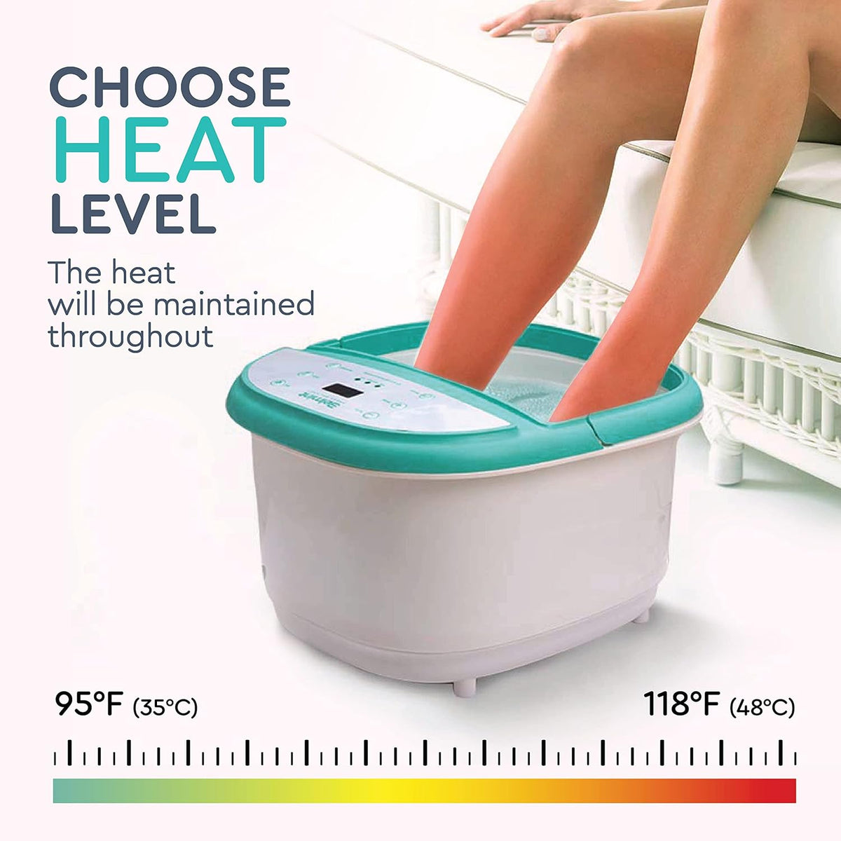 Heated Foot Bath Spa with Shiatsu Massage and Callus Remover V715722