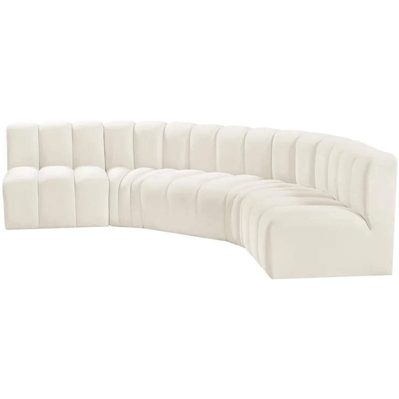 Cream Velvet Modular Sofa S2863