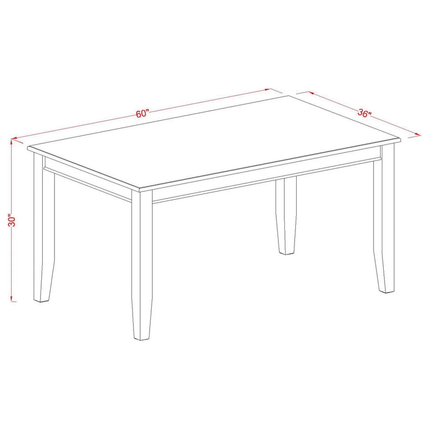 6 Piece Kitchen Table Set with Bench J868012