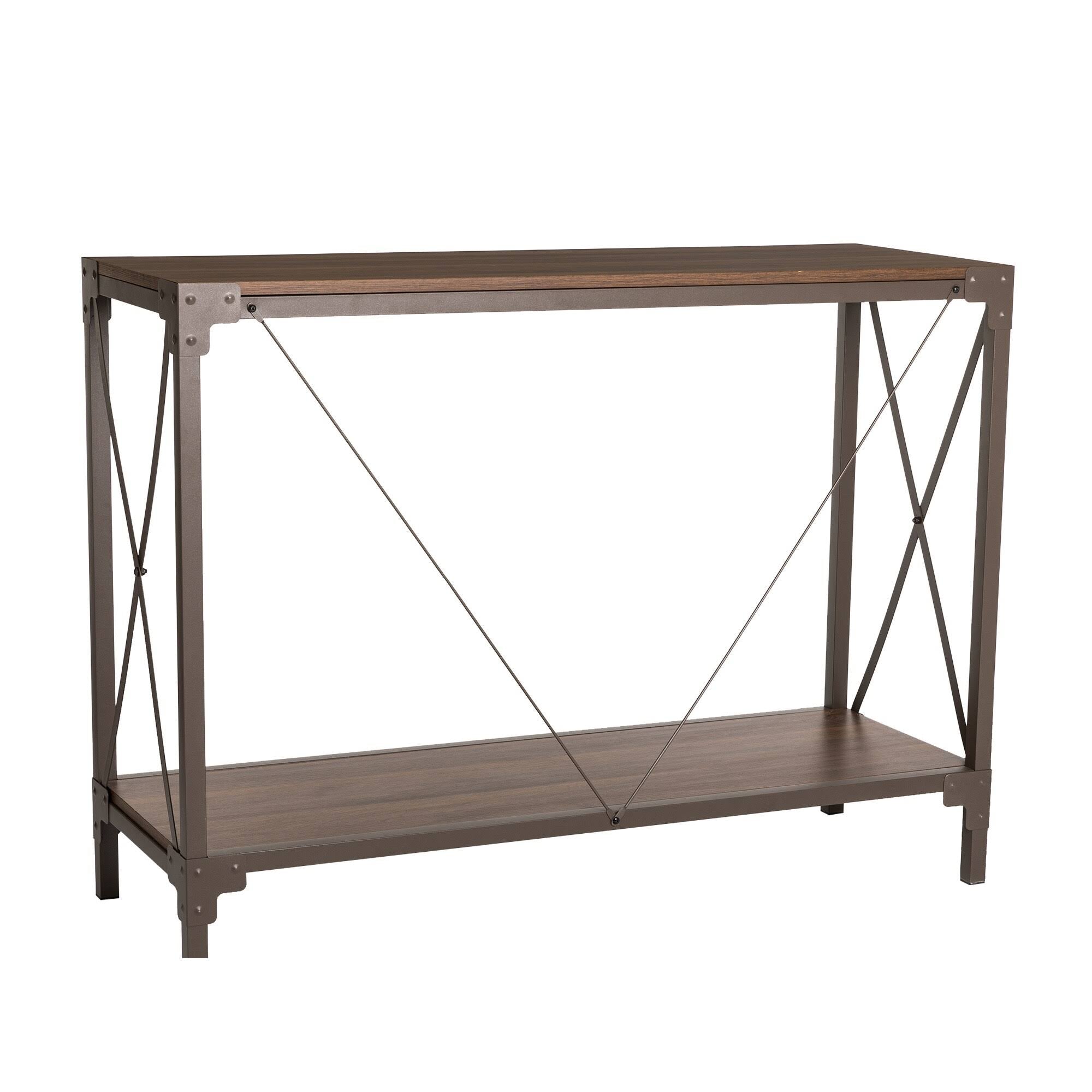 Black Wood/Metal Console Table C50025