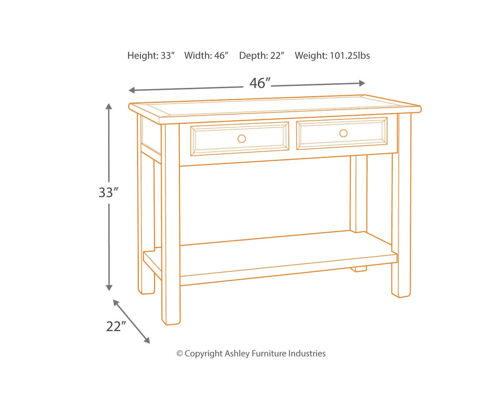Two-tone Sofa Console Table E5360