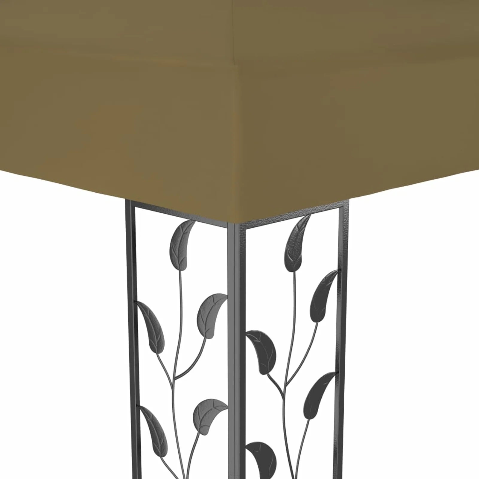 Taupe Outdoor Gazebo Canopy Steel Frame Party Tent 118.1 x 157.5 Inches C98601