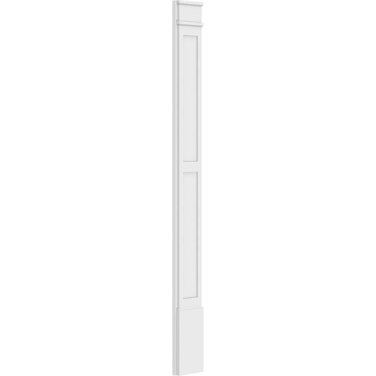 Two Equal Flat Panel PVC Pilaster with Standard Capital & Base (Pair) C103690