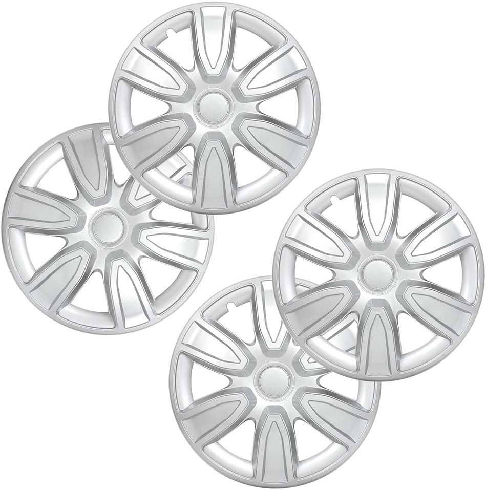 4PC Set 15 inch Silver Hubcap Wheel Cover V374558