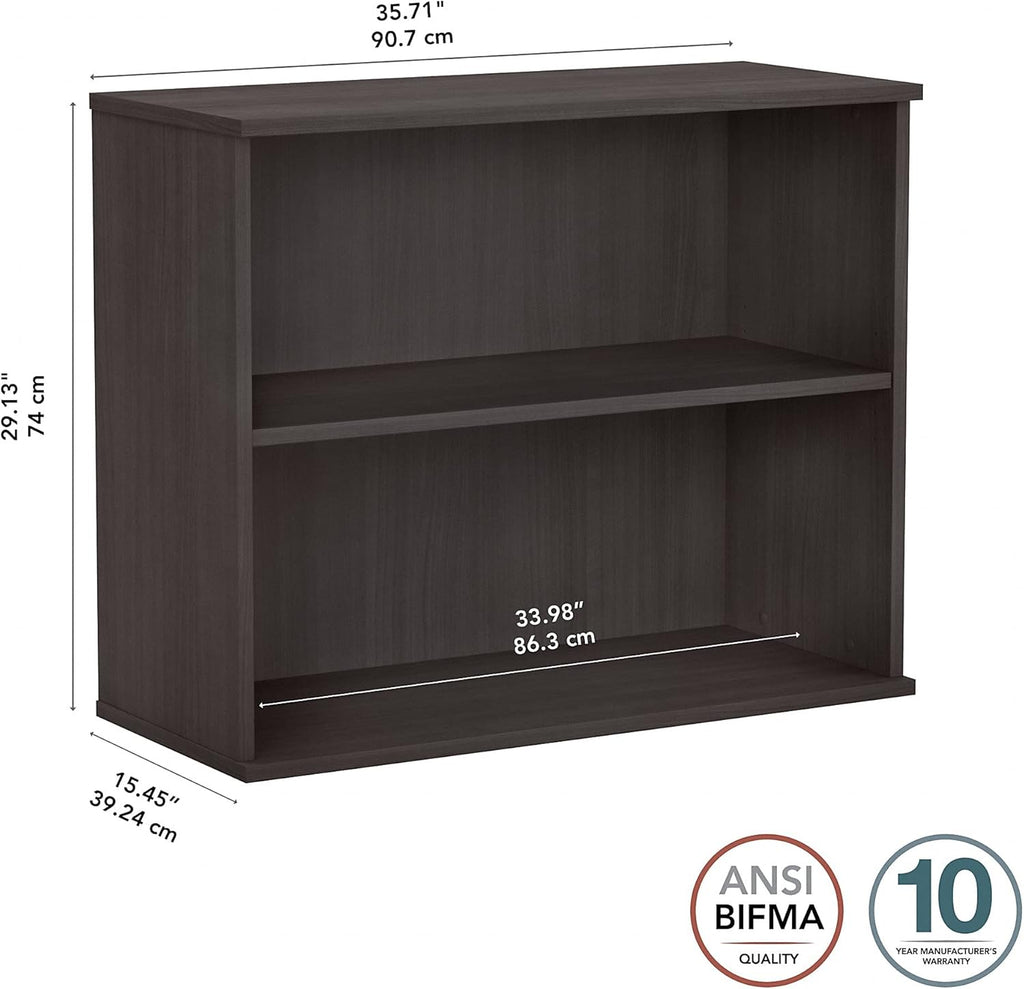 Small 2 Shelf Bookcase in Storm Gray P2525