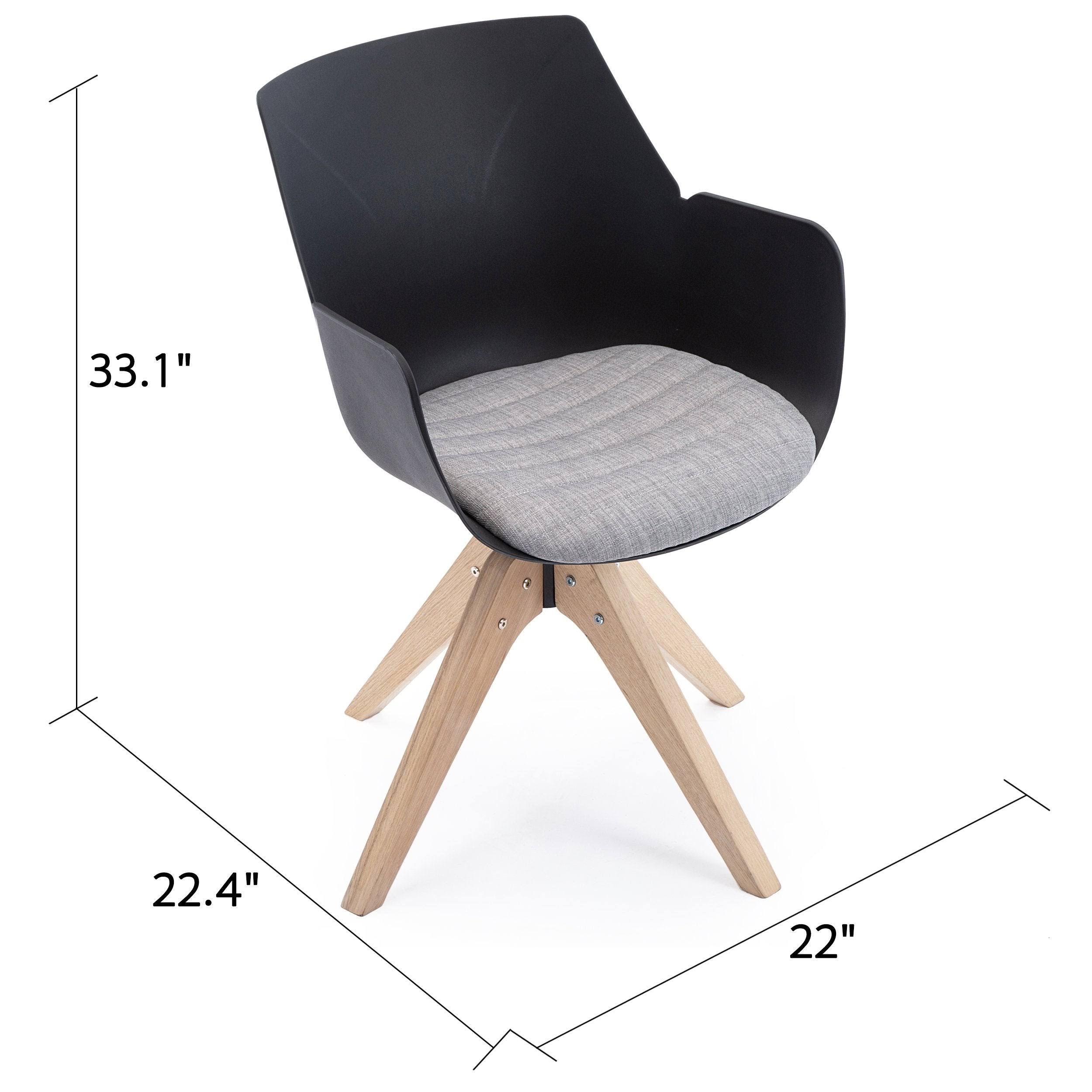 Swivel Accent Armchair Black L4367