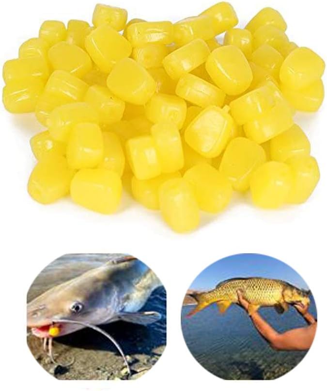 30 / 50 pcs TPR Simulation Soft Baits Corn Carp Fishing Lures Floating Baits N97516