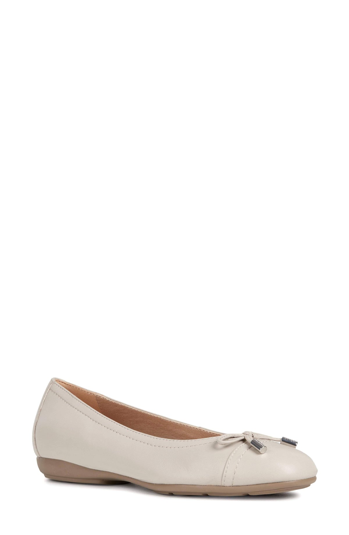 Navy Leather Ballerina Flat T388