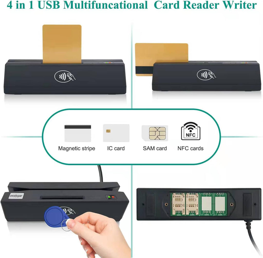 Combo 4 in 1 Multifuntional Desktop Credit Card Reader Writer D585