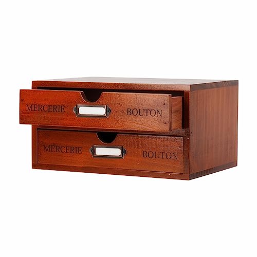 Blue 3 Drawer Wooden Storage Box N37654