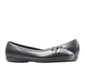 Navy Leather Ballerina Flat T388