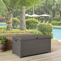 Weathered Gray Wicker Patio Deck Box S923