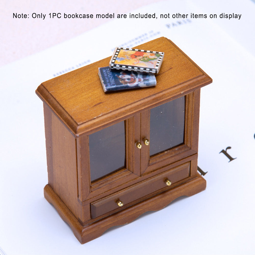 Walnut 1/12 Miniature Dollhouse Cupboard Cabinet D3395