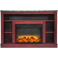 Freestanding Electric Fireplace with Log Insert, Cherry V65335