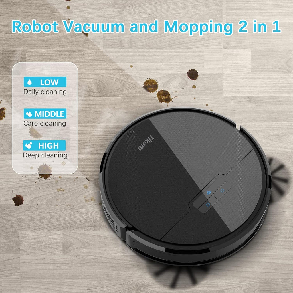 Black Robot Vacuum and Mop S235