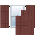 18 in. x 47 in. Exterior Real Wood Pine Board and Batten Shutters Pair K147
