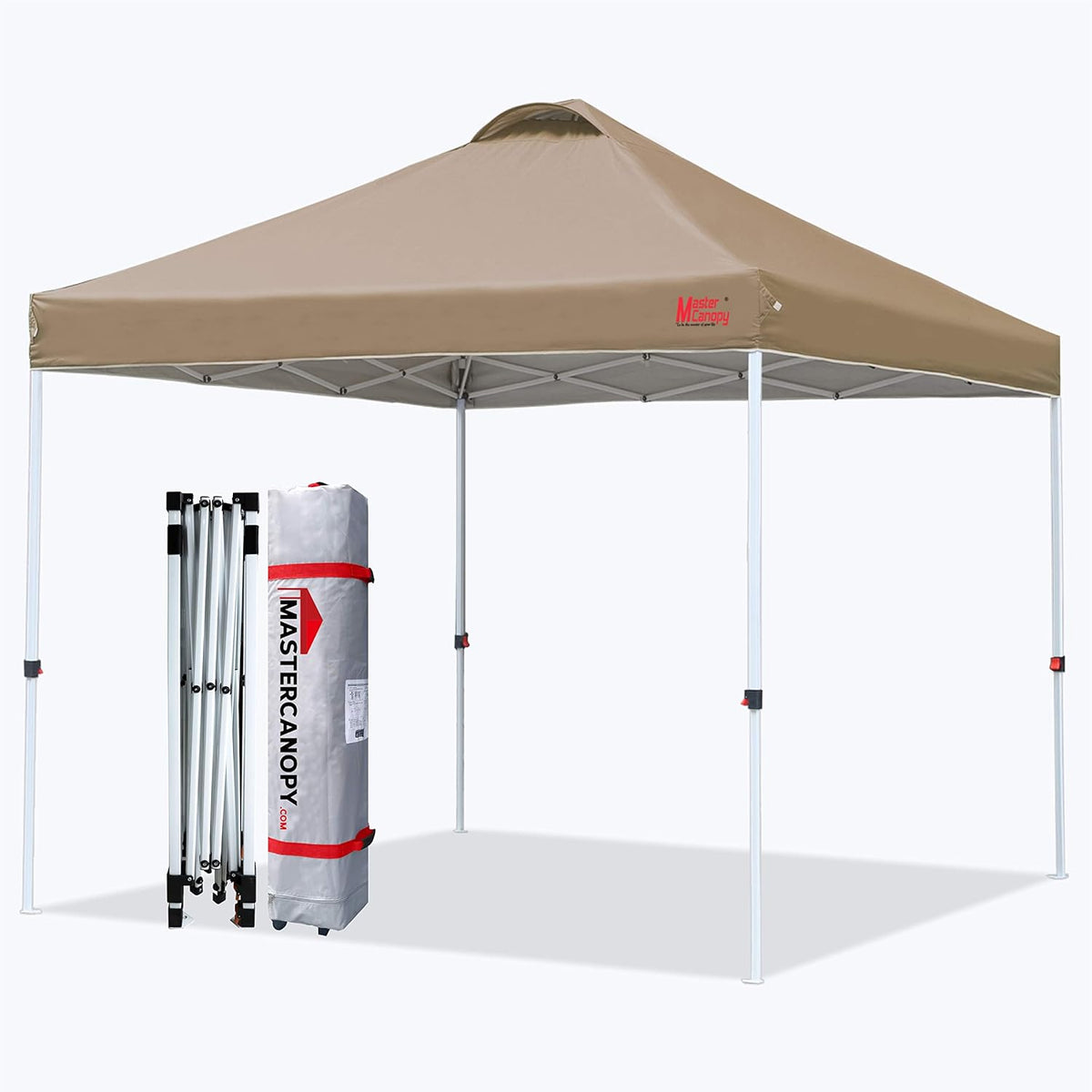 10x10 White Pop-up Canopy Tent with Roller Bag G439934