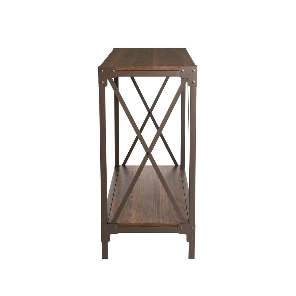 Black Wood/Metal Console Table C50025