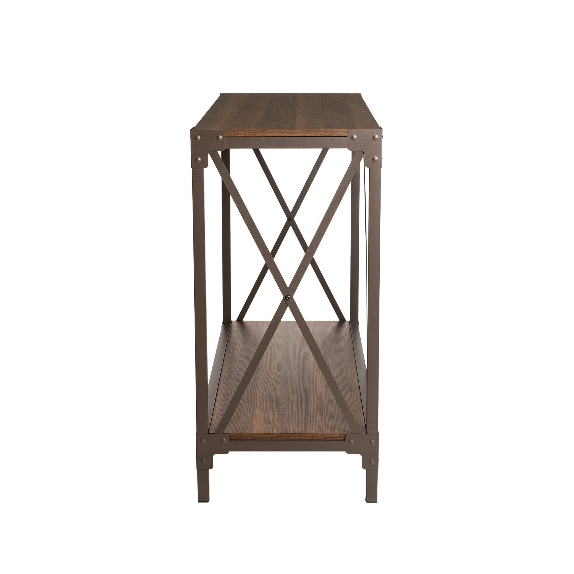 Black Wood/Metal Console Table C50025