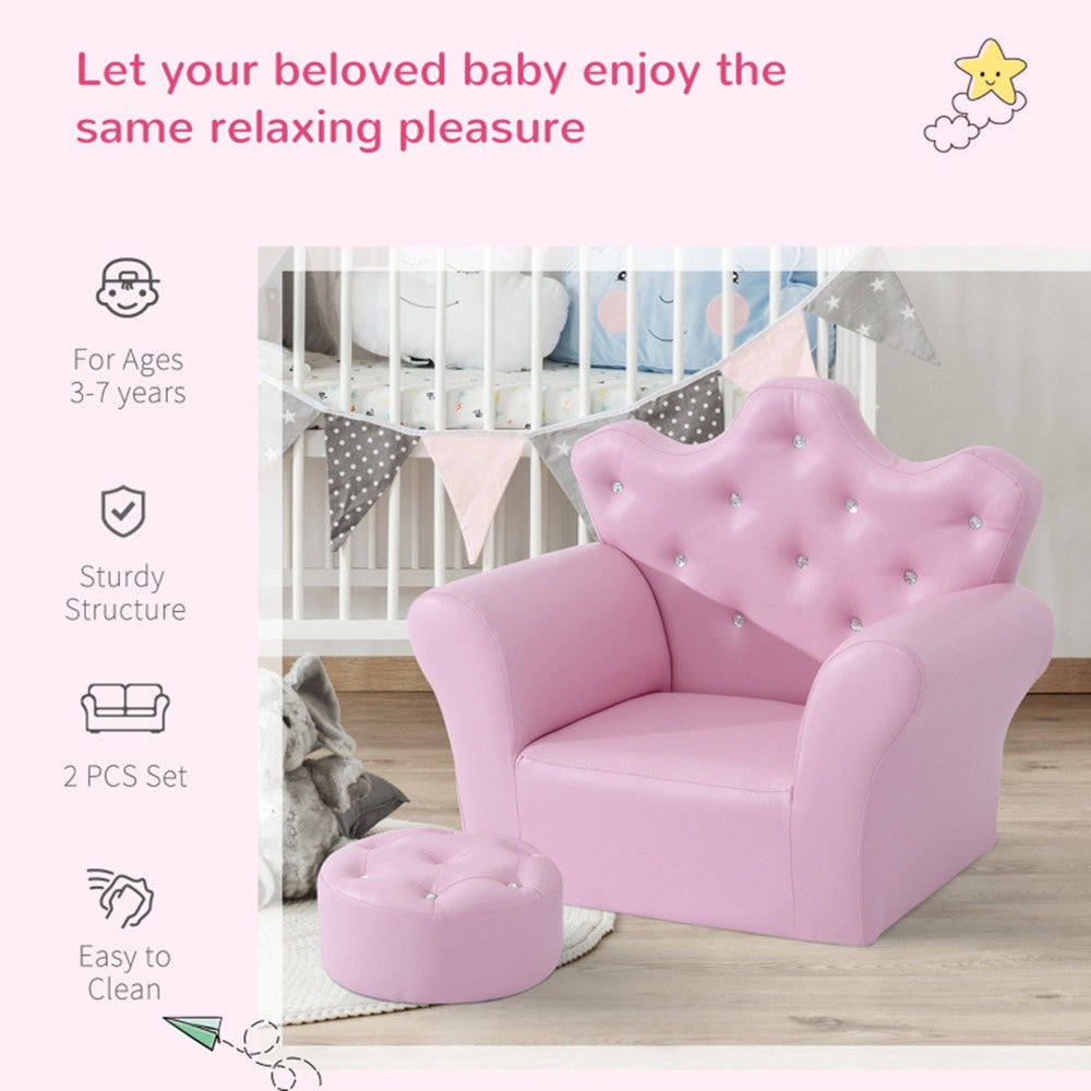 Kids Sofa Set with Footstool C801