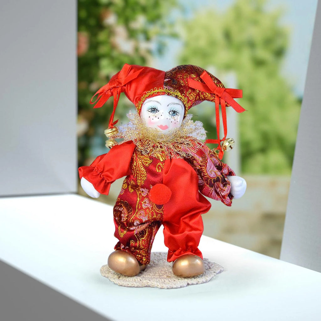 Antique Porcelain Harlequin Doll Ornaments V52713