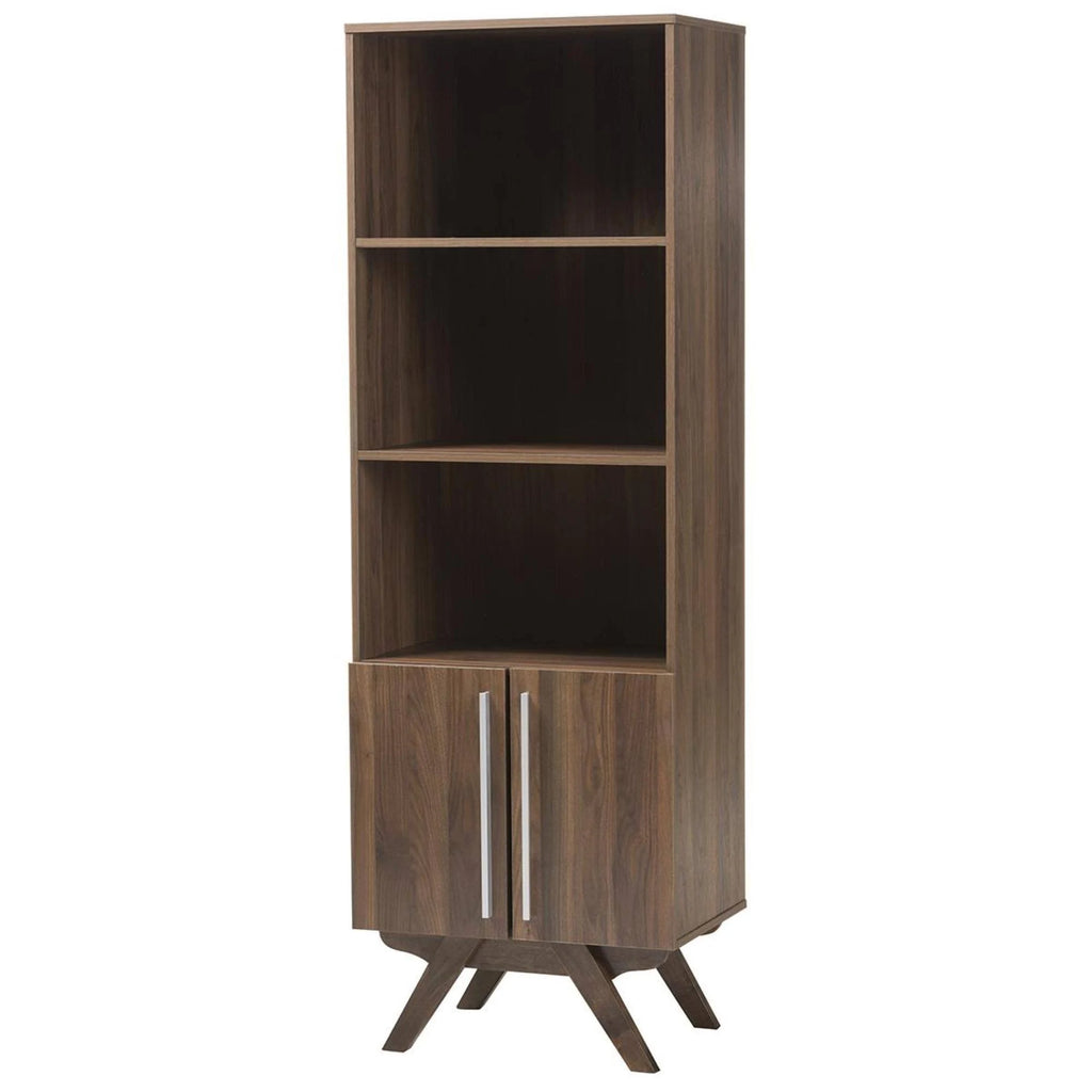 Walnut Brown Wood Bookcase F501312