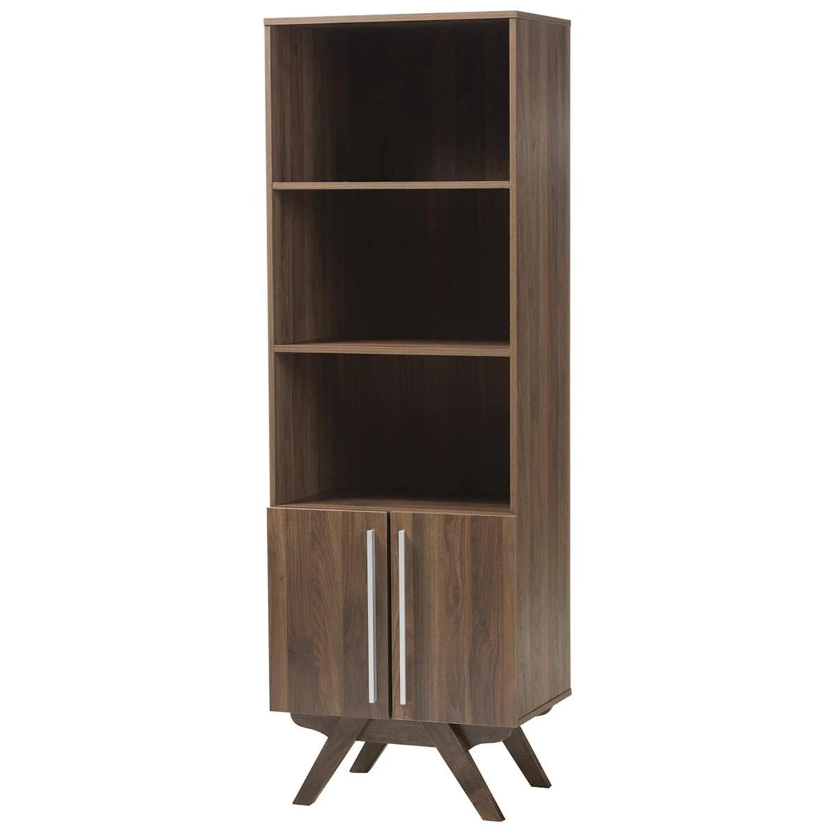 Walnut Brown Wood Bookcase F501312