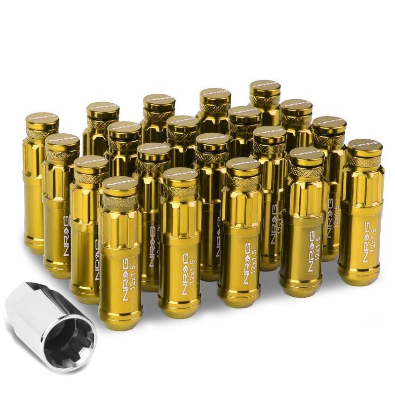21 PC Chrome Gold Steel Lug Nut Set I71910