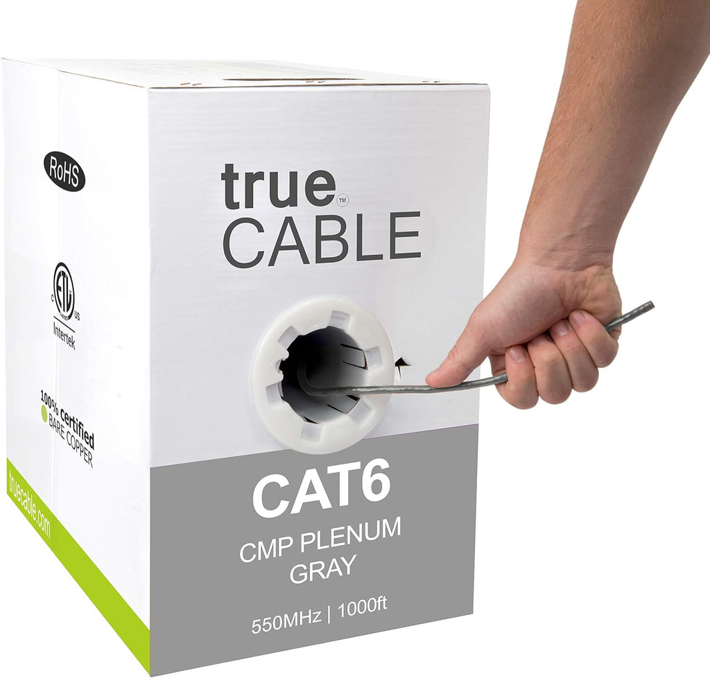1000ft Purple 23AWG 4 Pair Solid Bare Copper Bulk Ethernet Cable E79824