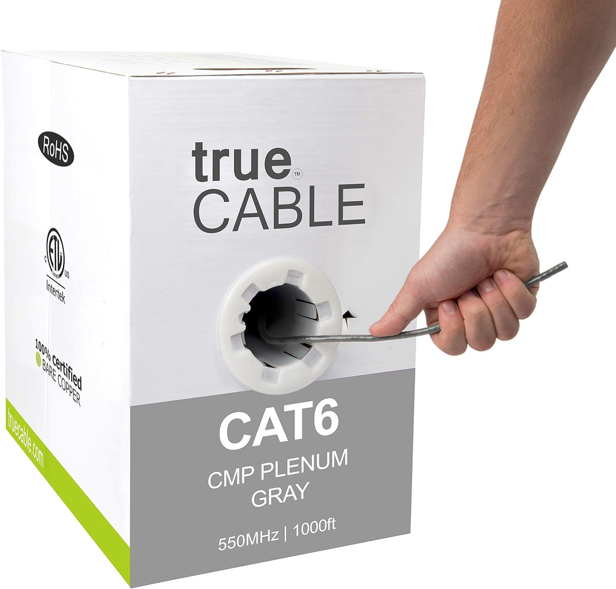 1000ft Purple 23AWG 4 Pair Solid Bare Copper Bulk Ethernet Cable E79824